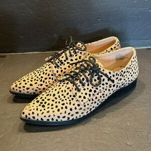 Shoedazzle 'Colbee' Faux Suede Cheetah Print Flats Women's Size 8